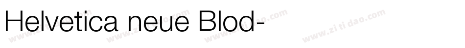 Helvetica neue Blod字体转换